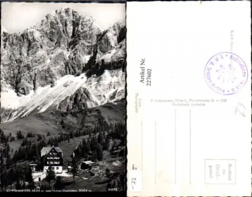 227602,Austirahütte Berghütte geg. Hohen Dachstein b. Ramsau Schladming