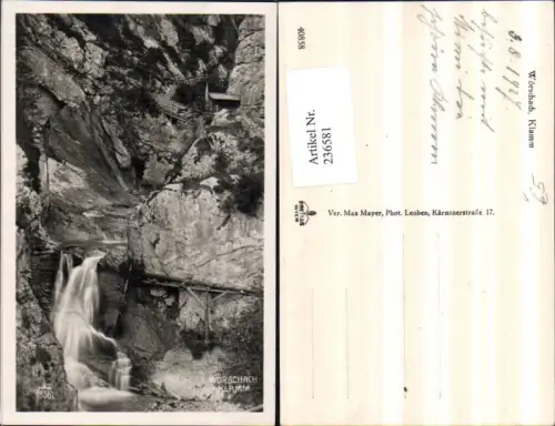 236581,Wörschach Klamm Partie Wasserfall pub Max Mayer 40858