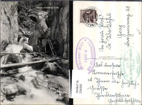 236583,Ramsau am Dachstein Silberkar-Klamm Partie Wasserfall