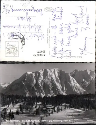 236675,Tauplitzalm b. Tauplitz Berggasthof Hollhaus geg. Grimming Winterbild