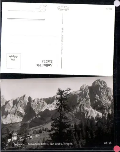 236722,Dachstein Austriahütte Berghütte m. Dirndl u. Türlspitz b. Ramsau