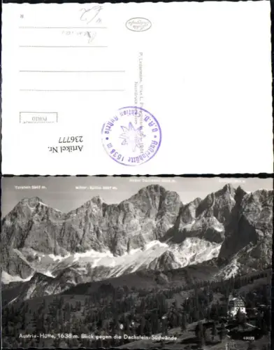 236777,Austria-Hütte Berghütte Blick geg. d. Dachstein-Südwände b. Ramsau