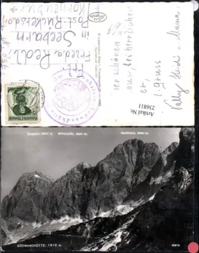 236811,Südwandhütte Berghütte m. Torstein Mitterspitz u. Dachstein b. Ramsau
