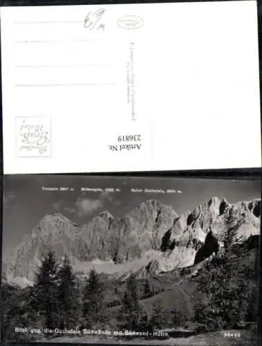 236819,Blick geg. d. Dachstein-Südwände m. Südwand-Hütte b. Ramsau