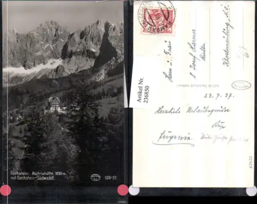 236850,Dachstein Austriahütte Berghütte m. Dachstein-Südwand b. Ramsau