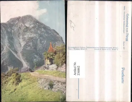 236862,Grimming von Pürgg Kapelle Bergkulisse