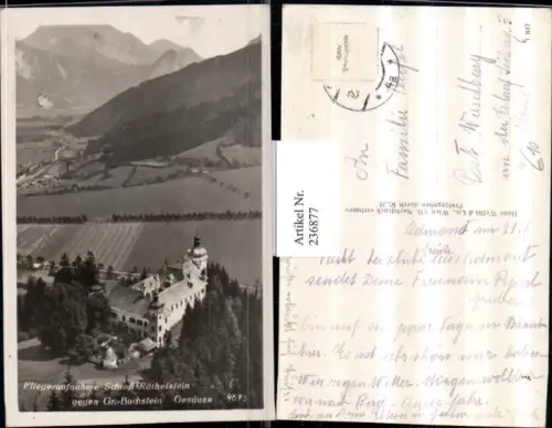 236877,Gesäuse Schloss Röthelstein geg. Großen Buchstein b. Admont Fliegeraufnahme 4673