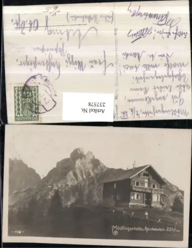 237578,Mödlingerhütte Berghütte u. Reichenstein b. Admont pub Max Mayer 116