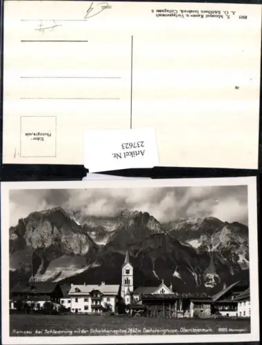237623,Ramsau b. Schladming Teilansicht m. d. Scheichenspitze u. Dachsteingruppe