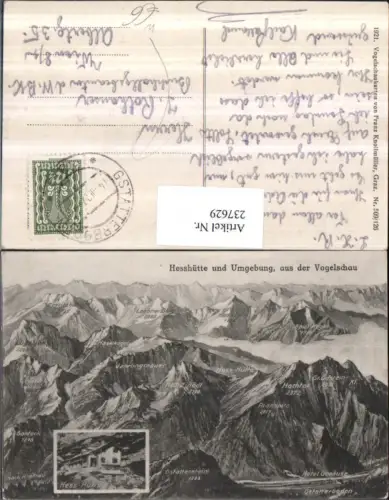 237629,Hess-Hütte u. Umgebung aus d. Vogelschau Gstatterboden Planspitz Hochtor