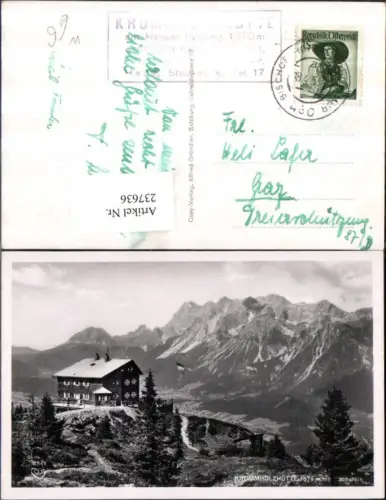 237636,Krummholzhütte Berghütte m. Dachstein b. Johnsbach