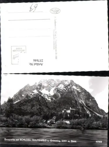 237646,Ennspartie m. Schloss Trautenfels u. Grimming b. Pürgg