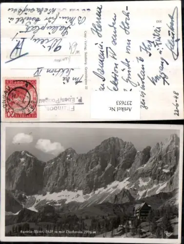 237653,Austria-Hütte Berghütte m. Dachstein b. Ramsau