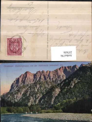 237656,Gesäuse Hochtorgruppe von d. Halstestelle Johnsbach aus