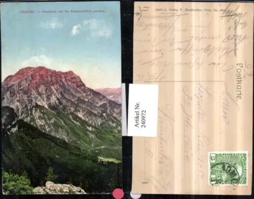 240972,Gesäuse Planspitze von d. Ennstalerhütte gesehen b. Johnsbach