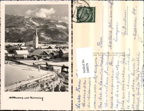 240979,Mitterndorf Totale m. Grimming Winterbild
