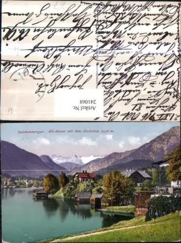 241068,Alt-Aussee Teilansicht m. d. Dachstein pub F. E. Brandt 772