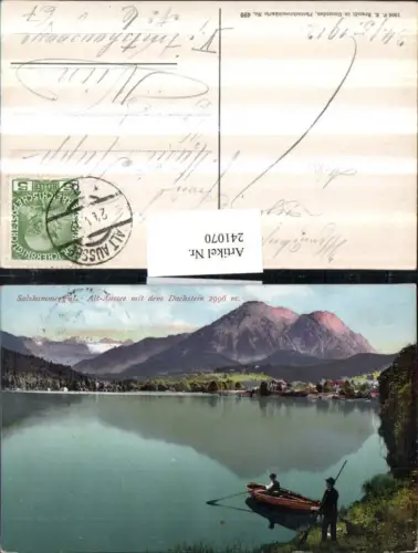 241070,Alt-Aussee Teilansicht m. d. Dachstein Ruderboot pub F. E. Brandt 499