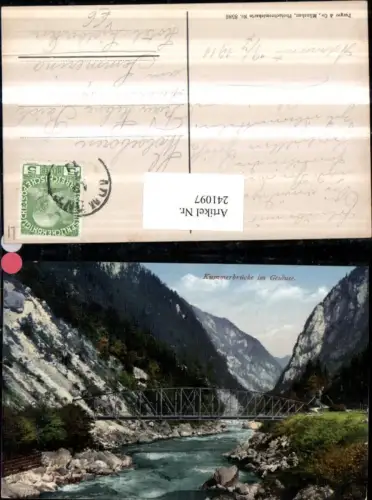 241097,Kummerbrücke Brücke im Gesäsue b. Johnsbach pub Purger u. Co 8586
