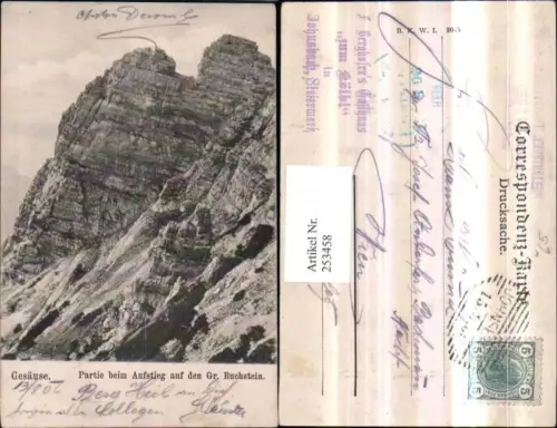 253458,Gesäuse Partie b. Aufstieg auf d. Großen Buchstein Bergkulisse b. Weng