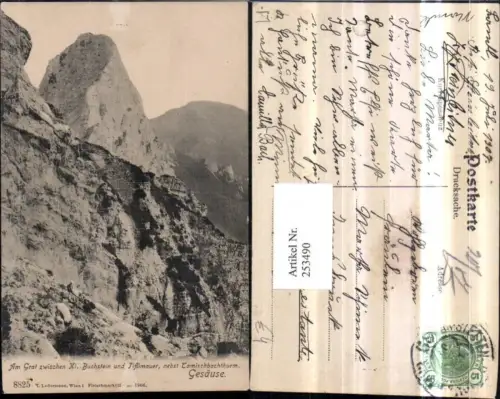 253490,Gesäuse Am Grat zwischen Kleinen Buchstein u. Tiflimauer nebst Tamischbachturm Bergkulisse b. Weng