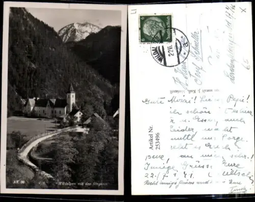 253496,Wildalpen Kirche mit der Riegerin