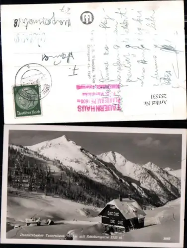 253531,Donnersbacher Tauernhaus m. Schoberspitze Bergkulisse b. Donnersbach Winterbild
