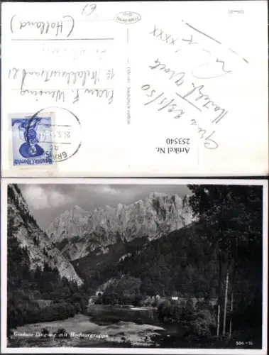 253540,Gesäuse Eingang m. Hochtorgruppe Bergkulisse b. Weng