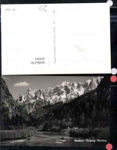 253561,Gesäuse Eingang m. Hochtor Bergkulisse b. Weng