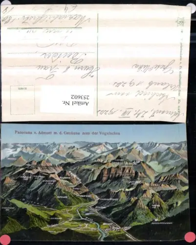 253602,Panorama v. Admont m. d. Gesäuse aus d. Vogelschau Krumau Weng Gries Hieflau