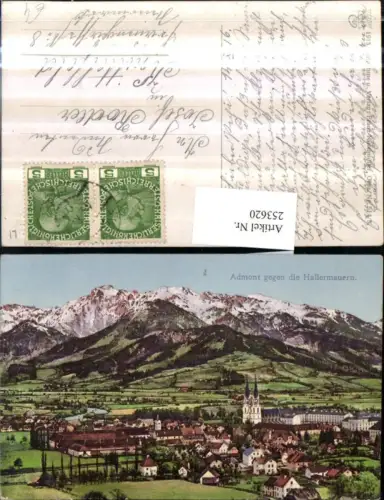 253620,Admont Totale Stift geg. d. Hallermauern Bergkulisse