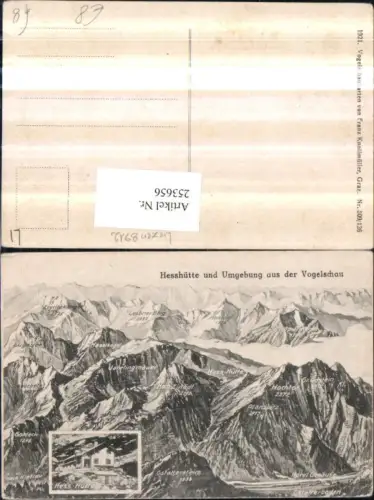 253656,Hesshütte Berghütte u. Umgebung aus d. Vogelschau Gstatterboden Planspitze Hochtor Ödstein