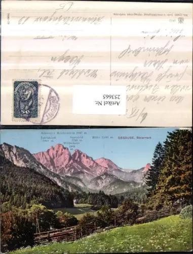 253665,Gesäuse Admonter Reichenstein Totenköpfl Sparafeld Riffel u. Wildscharte Bergkulisse b. Admont