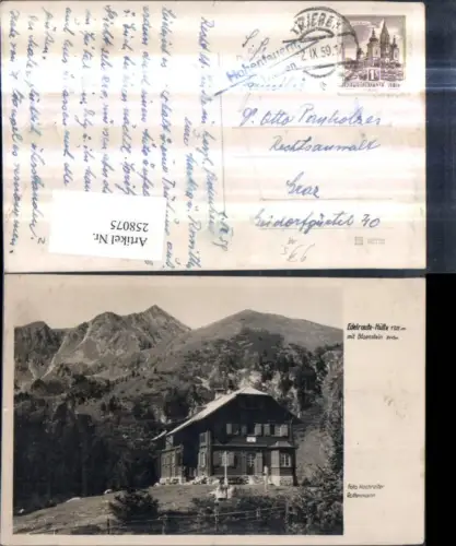 258075,Edelraute-Hütte m. Bösenstein b. Hohentauern Bergkulisse pub Foto Hochreiter Postablage Trieben