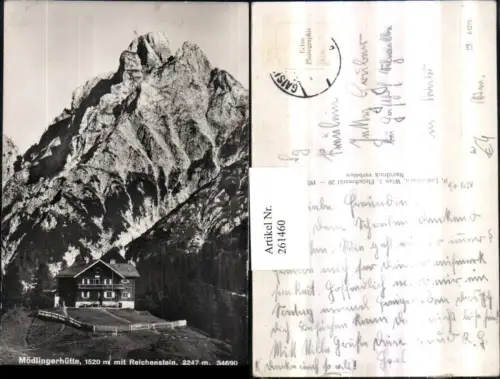 261460,Mödlingerhütte Berghütte m. Reichenstein b. Admont Bergkulisse
