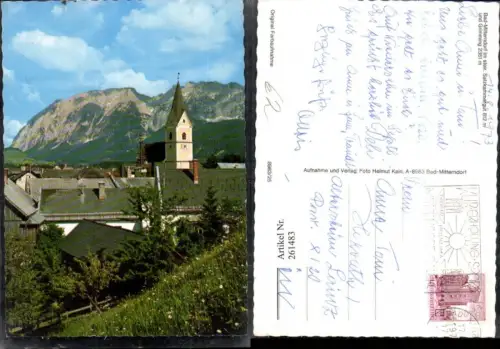 261483,Bad Mitterndorf Teilansicht Kirche m. Grimming