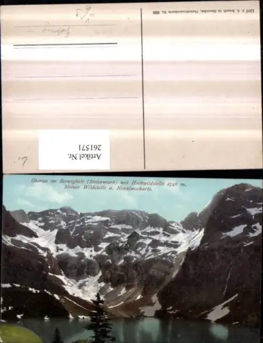 261571,Obersee im Seewigtale m. Hochwildstelle u. Neualmscharte b. Gröbming pub F. E. Brandt 989