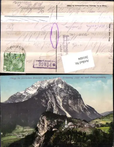 261604,Pürgg Totale m. Grimming u. Untergrimming Bergkulisse pub Purger u. Co 10469