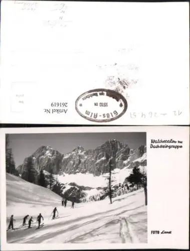 261619,Walcheralm m. Dachsteingruppe Bergkulisse b. Ramsau Langläufer Langlaufen pub Foto Landl