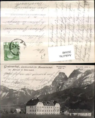 261640,Grabnerhof Landesschule für Alpenwirtschaft b. Admont Bergkulisse