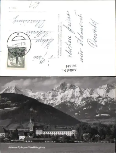 261644,Admont Stift m. Pyhrgas u. Scheiblingstein Bergkulisse