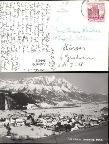 261651,Öblarn Totale m. Grimming Bergkulisse Winterbild