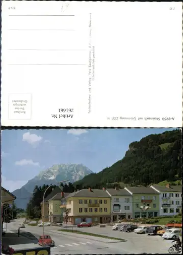 261661,Stainach Straßenansicht VW-Käfer m. Grimming