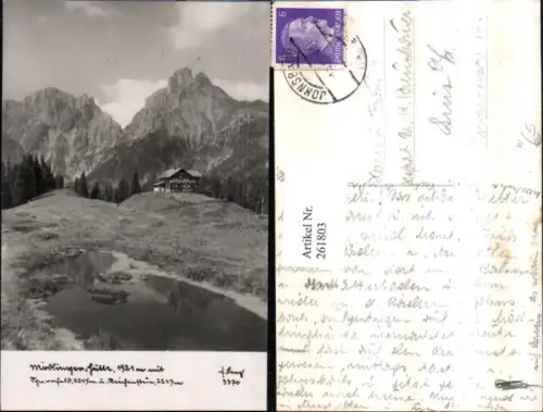 261803,Mödlinger-Hütte Berghütte m. Sparafeld u. Reichenstein Bergkulisse b. Admont