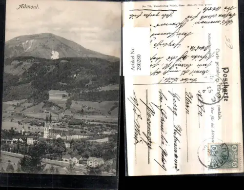 280280,Admont Totale m. Stift Bergkulisse
