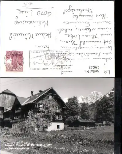 280298,Ramsau Engelhardt-Hof m. Dachsteingebirge Bergkulisse