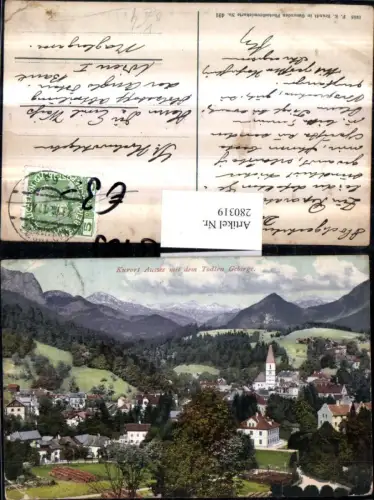 280319,Aussee Totale m. d. Toten Gebirge Bergkulisse pub F. E. Brandt 491