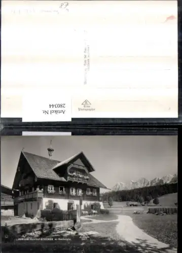 280344,Ramsau b. Schladming Gasthof Stocker m. Dachstein Bergkulisse