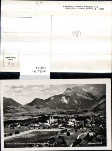 280373,Admont Totale m. Großem Buchstein Bergkulisse
