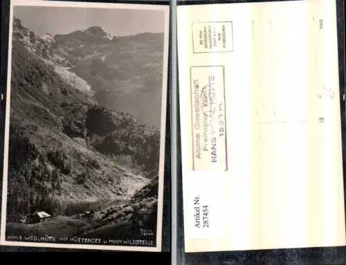 287454,Hans Wödlhütte Berghütte m. Hüttensee u. Hochwildstelle Bergkulisse b. Schladming